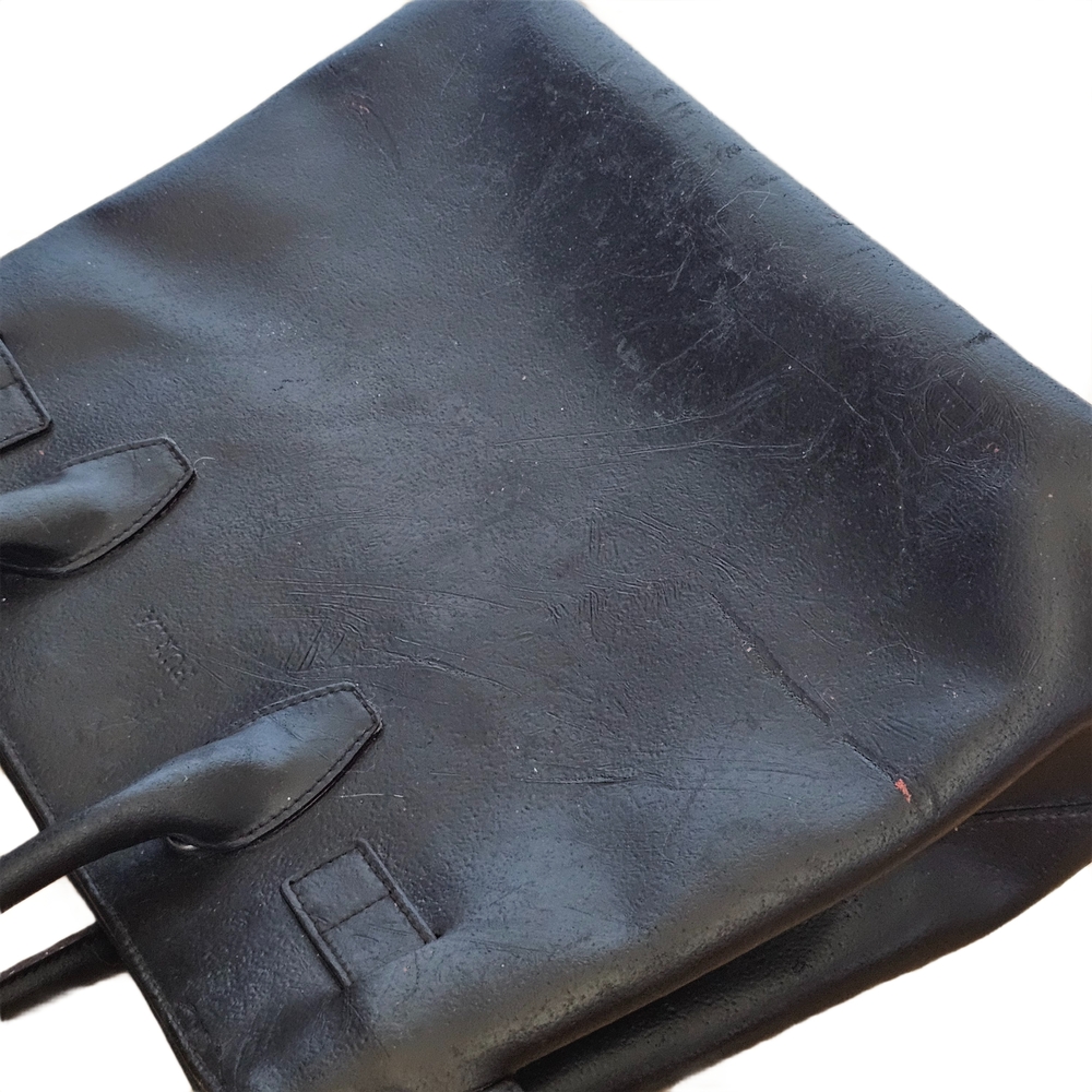 Furla Black Leather Tote – Distressed & Still Stunning - Picture 10 of 16